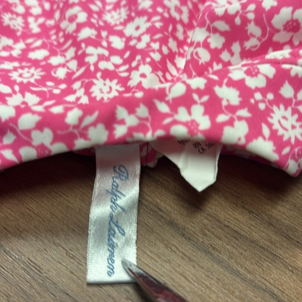 Ralph Lauren Pink and White Floral bathing suit 12mo